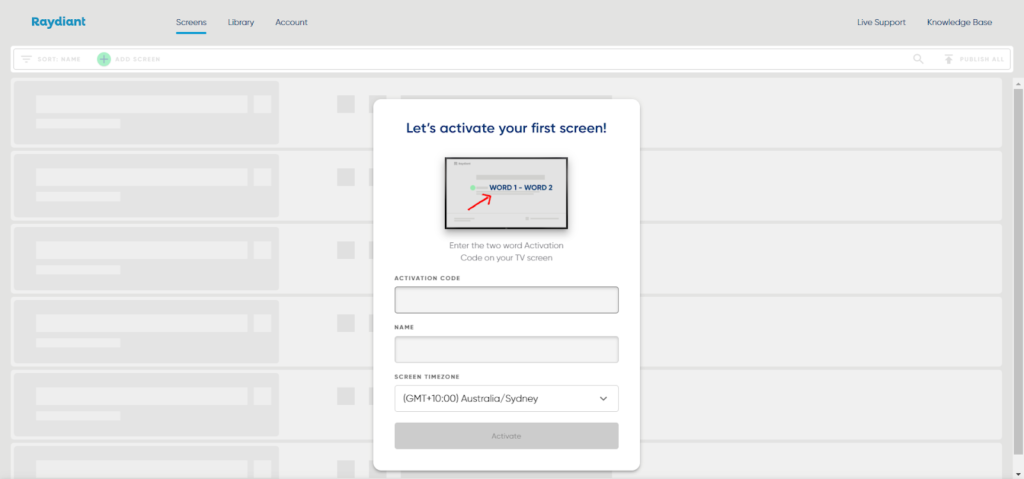 Raydiant Integration  Bluedot Documentation