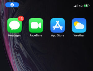 iOS Blue Bar